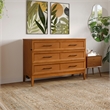 Santa Fe Full Wood Murphy Bed Chest wMattress & Built-in Charger in Light Toffee