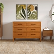 Santa Fe Full Wood Murphy Bed Chest wMattress & Built-in Charger in Light Toffee