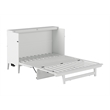 Santa Fe Queen Wood Murphy Bed Chest with Mattress & Built-in Charger in White
