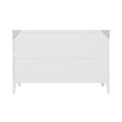 Santa Fe Queen Wood Murphy Bed Chest with Mattress & Built-in Charger in White