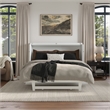 Santa Fe Queen Wood Murphy Bed Chest with Mattress & Built-in Charger in White