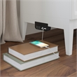 Santa Fe Queen Wood Murphy Bed Chest with Mattress & Built-in Charger in White