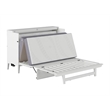 Santa Fe Queen Wood Murphy Bed Chest with Mattress & Built-in Charger in White