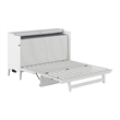 Santa Fe Queen Wood Murphy Bed Chest with Mattress & Built-in Charger in White