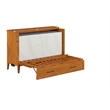 Santa Fe Queen Murphy Bed Chest with Mattress & Built-in Charger in Light Toffee