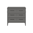 Santa Fe Twin Wood Murphy Bed Chest with Mattress & Built-in Charger in Gray