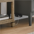 Santa Fe Twin Wood Murphy Bed Chest with Mattress & Built-in Charger in Gray
