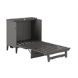 Santa Fe Twin Wood Murphy Bed Chest with Mattress & Built-in Charger in Gray
