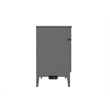 Santa Fe Twin Wood Murphy Bed Chest with Mattress & Built-in Charger in Gray