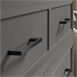 Santa Fe Full Wood Murphy Bed Chest with Mattress & Built-in Charger in Gray