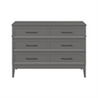 Santa Fe Full Wood Murphy Bed Chest with Mattress & Built-in Charger in Gray
