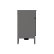 Santa Fe Queen Wood Murphy Bed Chest with Mattress & Built-in Charger in Gray