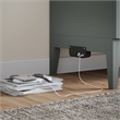 Santa Fe Queen Wood Murphy Bed Chest with Mattress & Built-in Charger in Gray