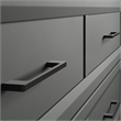 Santa Fe Queen Wood Murphy Bed Chest with Mattress & Built-in Charger in Gray