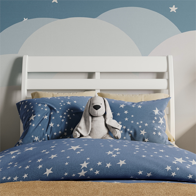 Savannah Twin Wood Headboard in White