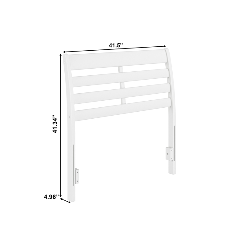 Savannah Twin Wood Headboard in White