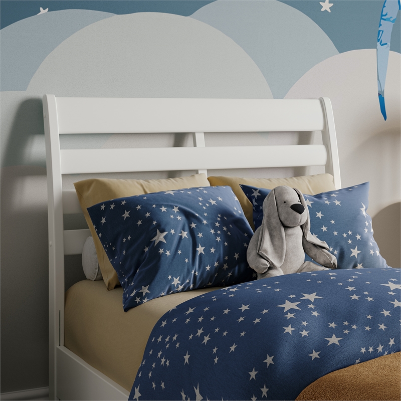 Savannah Twin Wood Headboard in White