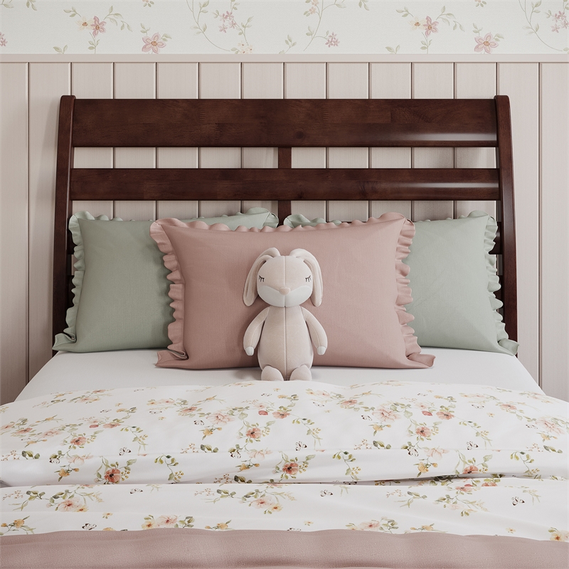 Savannah Twin Wood Headboard in Walnut