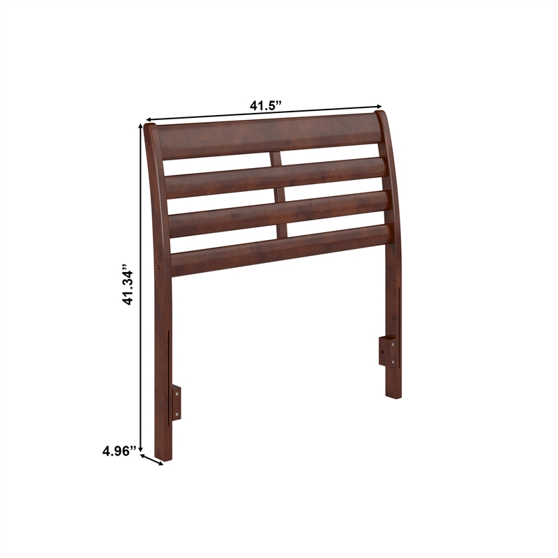 Savannah Twin Wood Headboard in Walnut