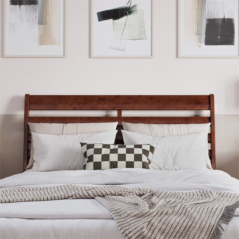 Savannah Full Wood Headboard in Walnut