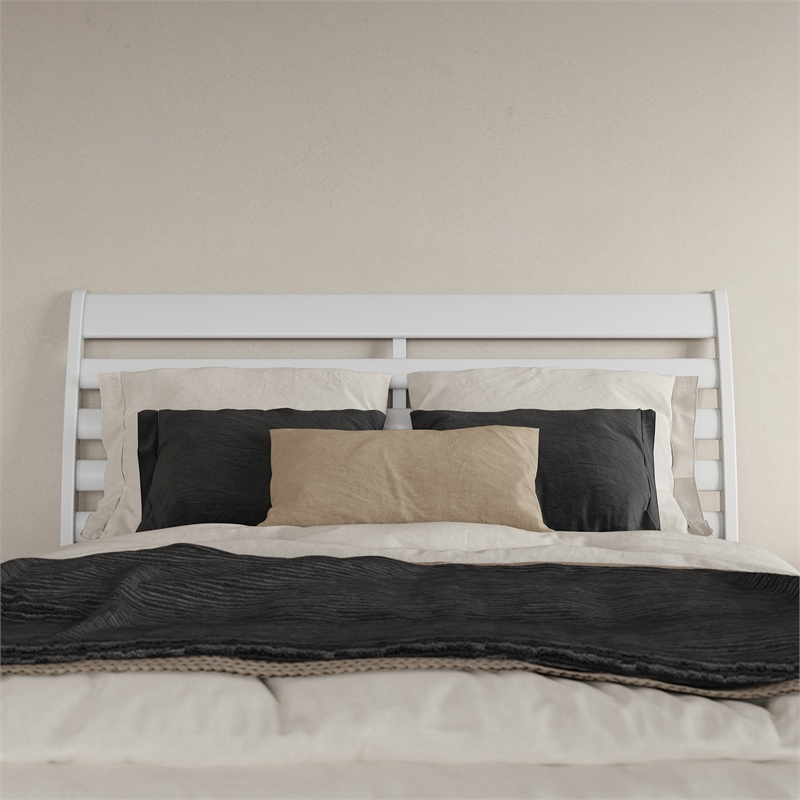 Savannah Queen Wood Headboard in White