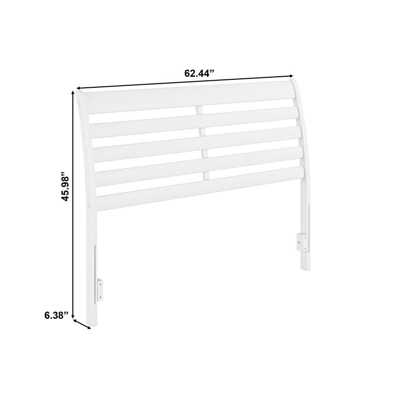 Savannah Queen Wood Headboard in White