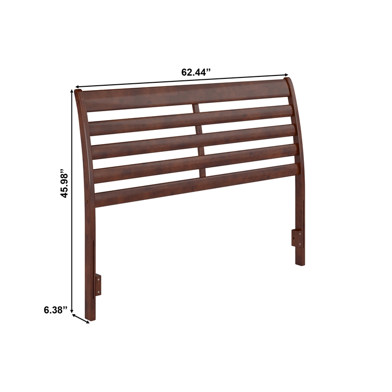 Savannah Queen Wood Headboard in Walnut