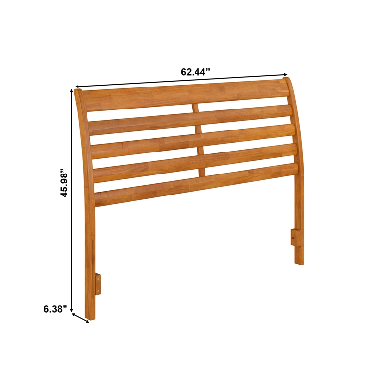 Savannah Queen Wood Headboard in Light Toffee