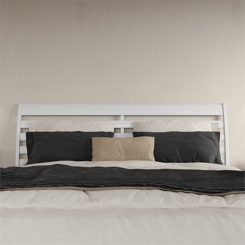 Savannah King Wood Headboard in White