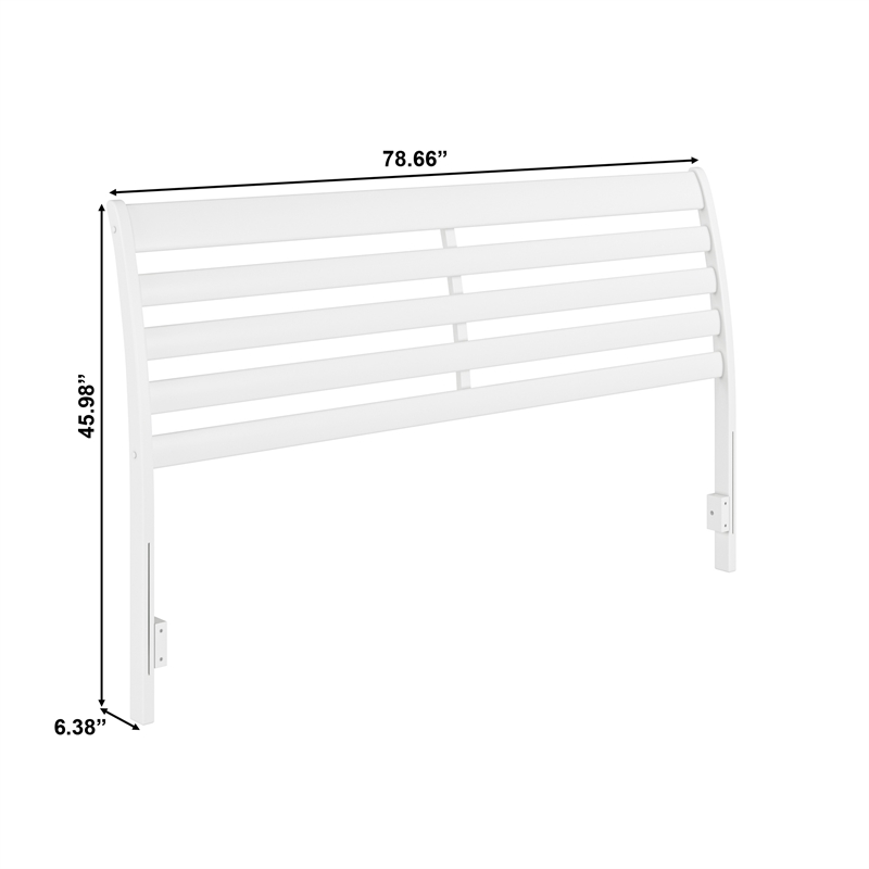 Savannah King Wood Headboard in White