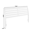 Savannah King Wood Headboard in White