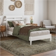 Savannah Twin XL Wood Low Profile Platform Bed in White
