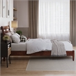 Savannah Twin XL Wood Low Profile Platform Bed in Walnut