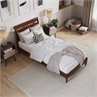 Savannah Twin XL Wood Low Profile Platform Bed in Walnut
