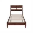 Savannah Twin XL Wood Low Profile Platform Bed in Walnut