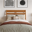 Savannah Twin XL Wood Low Profile Platform Bed in Light Toffee