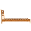 Savannah Twin XL Wood Low Profile Platform Bed in Light Toffee