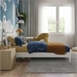 Savannah Twin Wood Low Profile Platform Bed in White