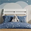 Savannah Twin Wood Low Profile Platform Bed in White