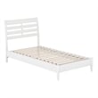 Savannah Twin Wood Low Profile Platform Bed in White