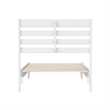 Savannah Twin Wood Low Profile Platform Bed in White