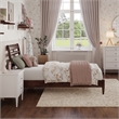 Savannah Twin Wood Low Profile Platform Bed in Walnut