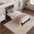 Savannah Twin Wood Low Profile Platform Bed in Walnut