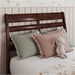 Savannah Twin Wood Low Profile Platform Bed in Walnut