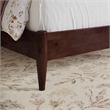 Savannah Twin Wood Low Profile Platform Bed in Walnut