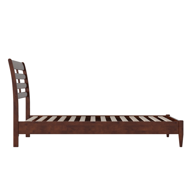 AFI Savannah Twin Solid Wood Low Profile Platform Bed in Walnut