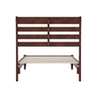 Savannah Twin Wood Low Profile Platform Bed in Walnut