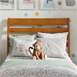 Savannah Twin Wood Low Profile Platform Bed in Light Toffee
