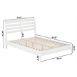 Savannah Full Wood Low Profile Platform Bed in White