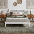 Savannah Full Wood Low Profile Platform Bed in White